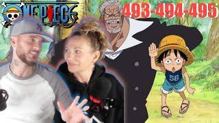 LUFFY'S BACKSTORY! | One Piece Ep 493/494/495 Reaction & Discussion 