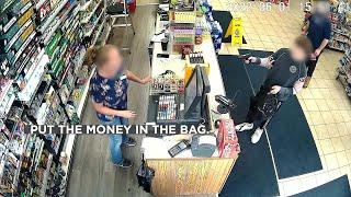 Surveillance video: Boy robs gas station, fires shot