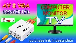 AV to VGA Converter | RCA to VGA | Converting AV Video Signal to VGA @GalaxyLightCenter