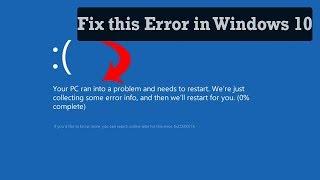 How to Fix Error Code 0x8000FFFF in Windows 10.