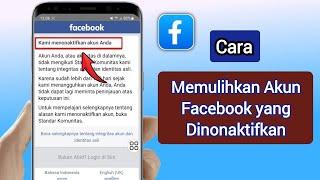 Cara Memulihkan Akun Facebook yang Dinonaktifkan | Solusi Masalah Akun Anda Telah Dinonaktifkan