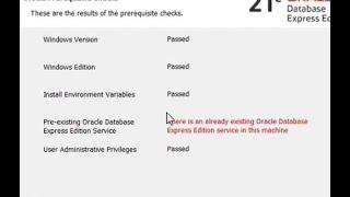 ORACLE Error (SOLVED): There is an already existing oracle database express edition in this machine