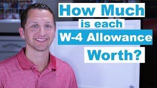 How Much is Each W-4 Allowance Worth?