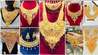 New 22k Gold Necklace Designs with Weight| Bridal Necklace Designs| #shadi #goldjewellery  #Ep.111