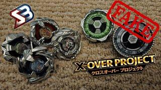 NEW Custom X-Over Beys?? - SB Brand Saints and MFB Remakes - Fake Beyblade X Unboxing and Review!