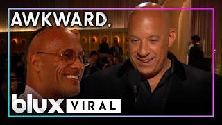 Vin Diesel to The Rock: “Hey Dwayne” – Awkward Golden Globes Reunion | #blux