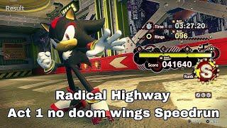 Shadow Generations Radical Highway Act 1 No Doom Wings 3.27.20 SpeedRun