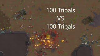 100 Tribals vs 100 Tribals - Rimworld Raid