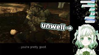 Mint screaming and kicking her feet at Ocelot's intro in MGS3 【Maid Mint Fantome】