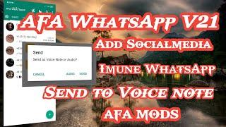 AFA WhatsApp V21||Send Voice note||Socialmedia||Exta Featurs Added