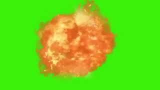 Explosion croma key green screen, with explosion sound effect!