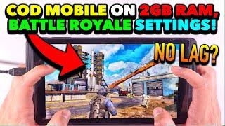 COD Mobile Battle Royale on 2GB RAM Android...No Lag? [Best Settings + Handcam Gameplay] | Lag Fix