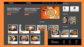 Food/Restaurant Website Using HTML CSS and JavaScript | Food Website Using HTML and CSS