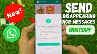 How to Send Voice Messages with View Once Mode in WhatsApp | WhatsApp Disappearing Voice Message