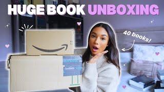 unboxing 40 new books & breaking my book buying ban!  *my most expensive book haul yet!*