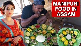 Enjoying Manipuri Food in ORYZA Eco Farm in Hojai Assam