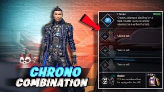 Free fire ( BEST ) CHRONO CHARACTER ( COMBINATION ) || free fire powerful skill Combo 