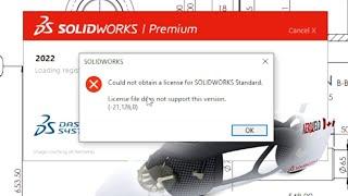 How to fix this problem। Could not obtain a license for SOLIDWORKS Standard