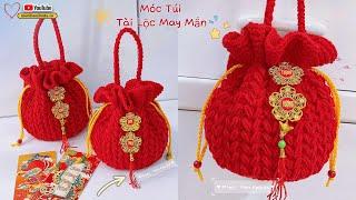 Móc Túi Tài Lộc Lì Xì May Mắn Rất Đẹp  Crochet Lucky Money Bag | Mimi Handmade