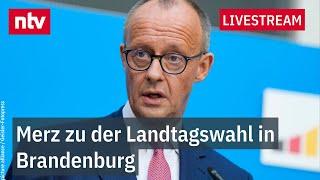 LIVE: Pressekonferenz mit Friedrich Merz zu den Ergebnissen der Landtagswahl in Brandenburg