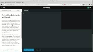 Codecademy Introduction to Ruby 6/16: Everything in Ruby is an Object