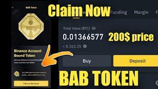 How to claim BAB Token ( Binance Account Bound) #binance ! Price 200$ +