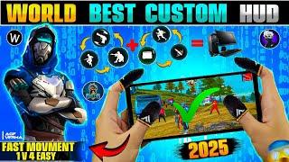 2025 New Top 3 Best 3 Finger Custom Hud Free Fire{ MOVMENT+HEADSHOT } 2 Finger Custom Hud [ Part7 ]