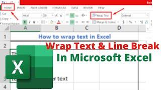 Wrap Text And Line Break In Microsoft Excel