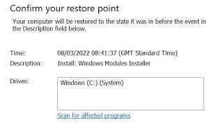 How to restore windows 11 laptop or computer to an earlier date & adjust system restore points