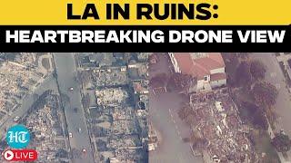 LIVE: LA Fires From Above | Aerial View Of Palisades Fire | California Wildfires Aftermath Live | US