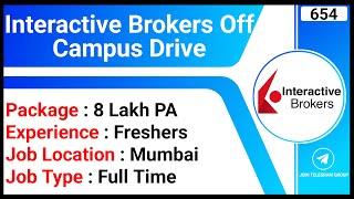 Interactive Brokers Off Campus Drive 2024 | Package 8 Lakh PA | Pune Jobs | Software Engineer Jobs