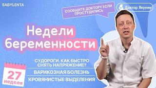 27 неделя беременности как выглядит малыш, что происходит, УЗИ, выделения, судороги, варикоз