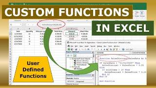 Create Custom Functions in Excel (User Defined Functions)