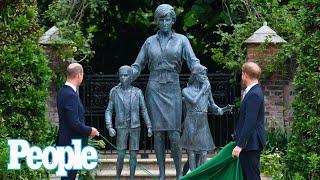 Princess Diana's 60th Birthday Statue Revealed! Prince Harry and Prince William Unveil It | PEOPLE
