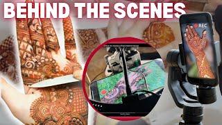 We work SO HARD to create the latest Mehndi Design Tutorials | BEHIND THE SCENES