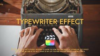 How to Create a Text Typewriter Effect (Final Cut Pro)