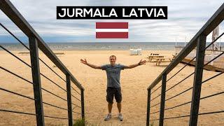 There’s a BEACH SCENE in LATVIA? | Train Ride to JURMALA 