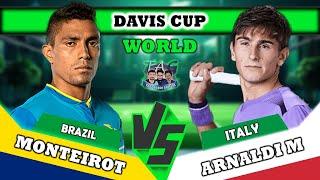 LIVE: MONTEIRO T VS ARNALDI M  • Davis Cup 2024 #groupstage #final  #tennis #daviscup