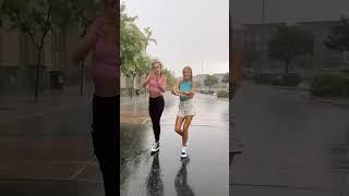 Dancing in the rain!!!🩵What’s better snow or rain??️ ️