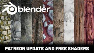 Free Blender Shaders and Patreon Giveaway