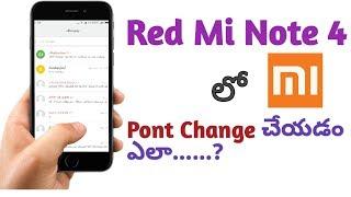 How to change Font in Xiaomi redmi note 4 in Telugu || how to change font on android || By Raj