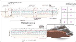 Concrete Ground Slab on Soil Grade Structural CAD Detail