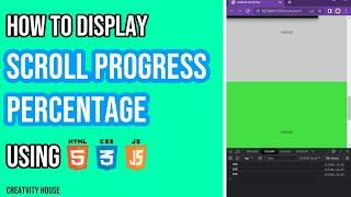 HTML & CSS & Js || Display Scroll Progress Percentage