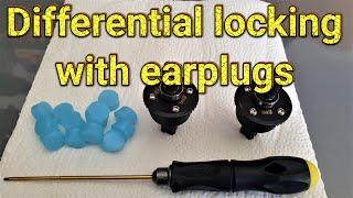 How to lock a differential with silicone ear plugs