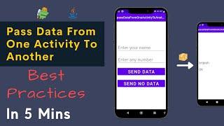 how to pass data from one activity to another in android | pass data from one activity to another