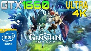 Genshin Impact : GTX 1660 + i7 10700 ( 4K Maximum Settings )