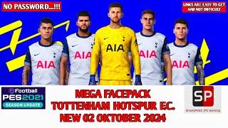 New Update Mega Facepack Tottenham Hotspur FC  Season 2024-2025 PES 21 & Football Life 24 Sider CPK