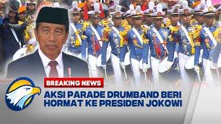 BREAKING NEWS - Aksi Parade Drumband Taruna Akademi TNI Beri Hormat ke Presiden Jokowi di HUT TNI