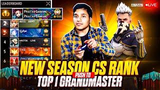 TOP 1 PUSH IN CS RANK FREE FIRE INDIA !! OB UPDATE PRATAP GAMING LIVE #freefireindia #pratapgaming