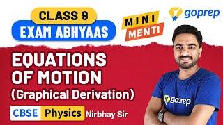 Equations of Motion - Graphical Derivation | CBSE | Class 9 Physics | Nirbhay Sir | Goprep